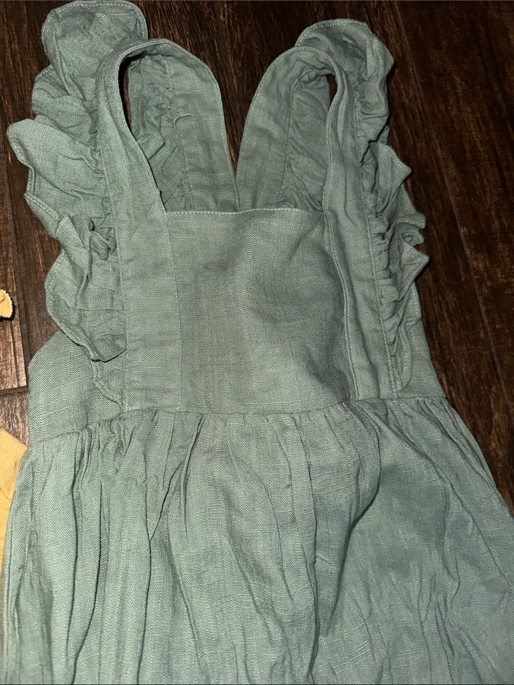 Abby & Evie Girls Dress Bundle Size 4 Mustard & Sage Green - Picture 3 of 8